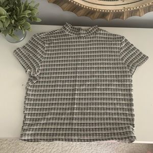 NWT AE Plaid Mock Neck Baby T-shirt
